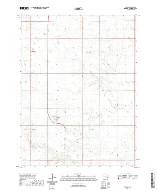 Strang Nebraska US Topo Map Image