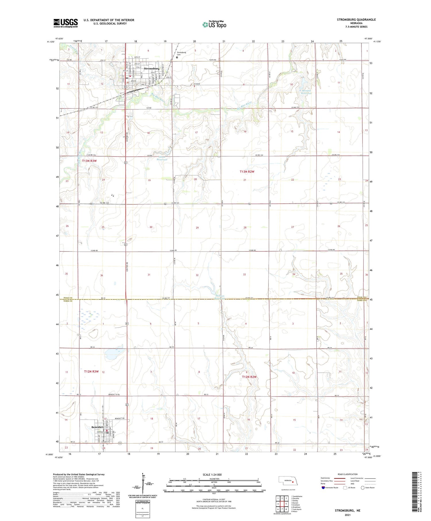 Stromsburg Nebraska US Topo Map Image