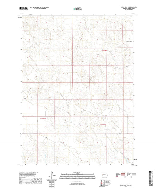 Sugar Loaf Hill Nebraska US Topo Map Image
