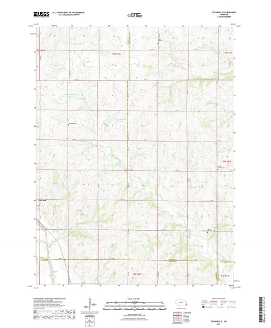 Tecumseh SE Nebraska US Topo Map Image