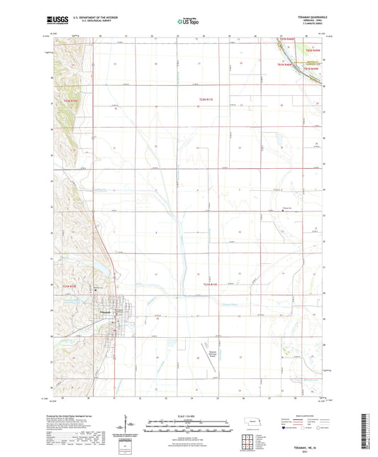 Tekamah Nebraska US Topo Map Image