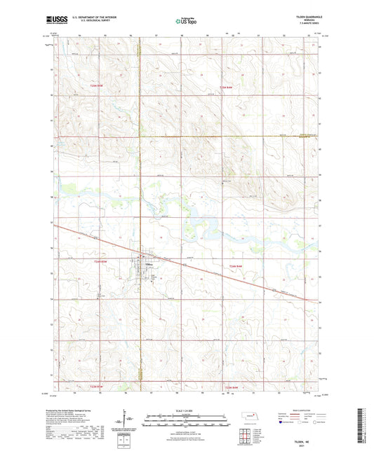 Tilden Nebraska US Topo Map Image