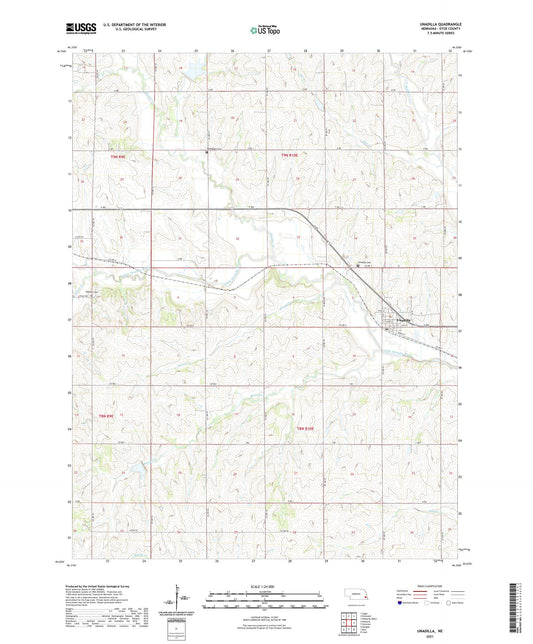 Unadilla Nebraska US Topo Map Image