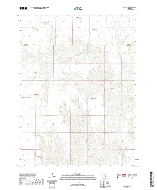 Upland SE Nebraska US Topo Map Image
