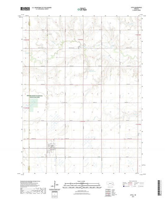 Utica Nebraska US Topo Map Image