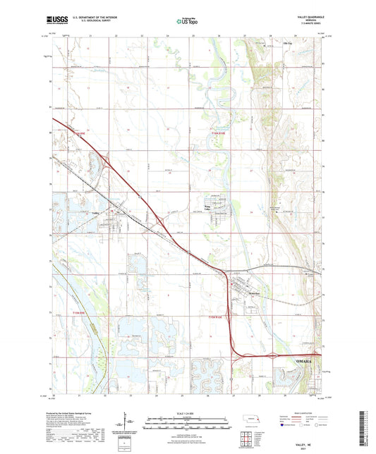 Valley Nebraska US Topo Map Image
