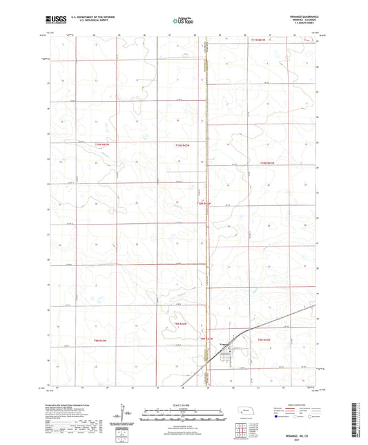 Venango Nebraska US Topo Map Image