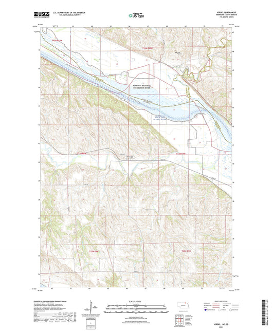 Verdel Nebraska US Topo Map Image