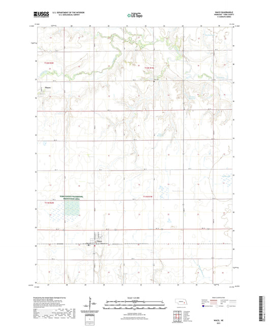Waco Nebraska US Topo Map Image