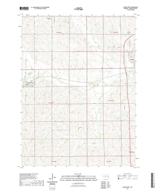 Wahoo West Nebraska US Topo Map Image