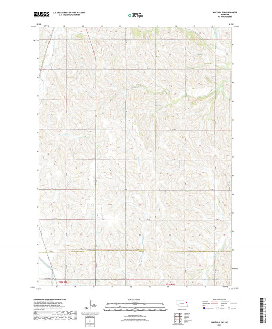 Walthill SW Nebraska US Topo Map Image