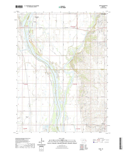 Wann Nebraska US Topo Map Image