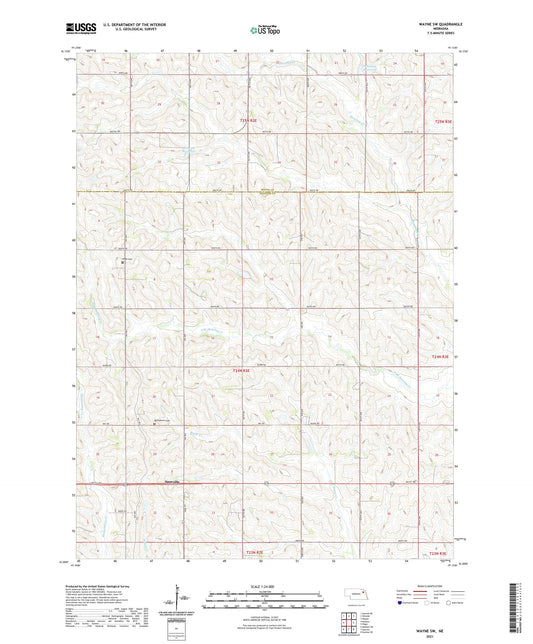 Wayne SW Nebraska US Topo Map Image