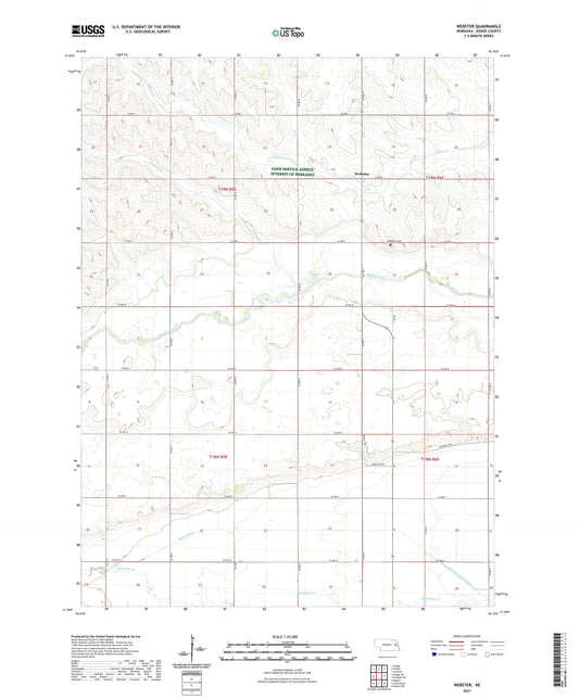 Webster Nebraska US Topo Map Image