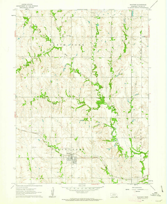 Classic USGS Western Nebraska 7.5'x7.5' Topo Map Image