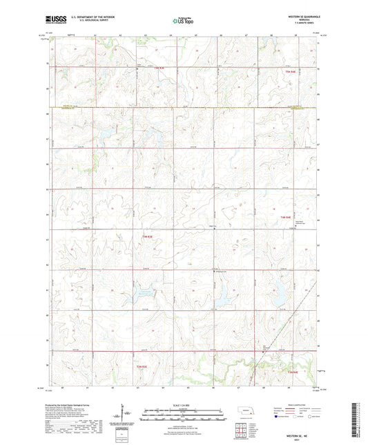 Western SE Nebraska US Topo Map Image