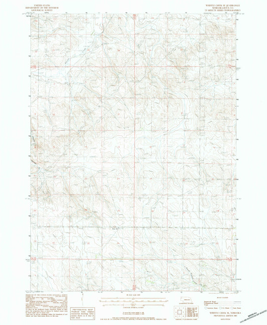 Classic USGS Whistle Creek SE Nebraska 7.5'x7.5' Topo Map Image