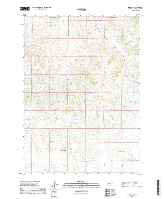 Whiteclay SE Nebraska US Topo Map Image