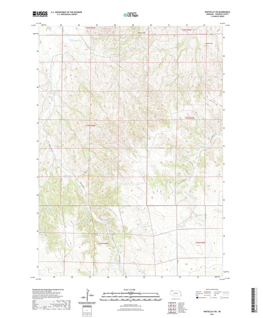 Whiteclay SW Nebraska US Topo Map Image