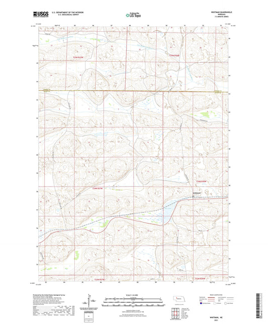 Whitman Nebraska US Topo Map Image
