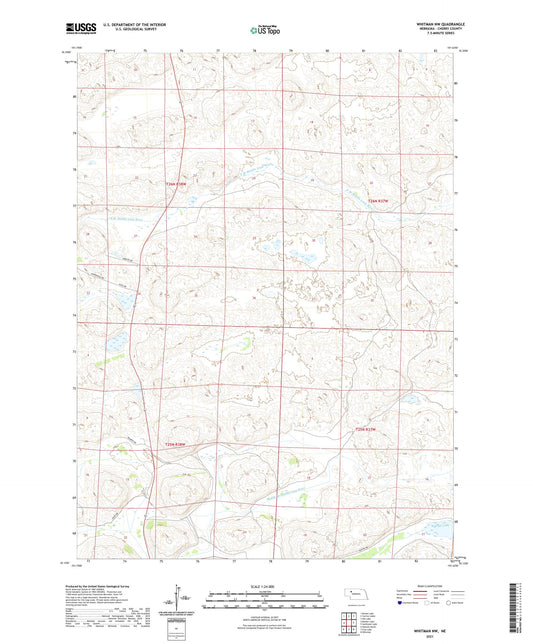 Whitman NW Nebraska US Topo Map Image