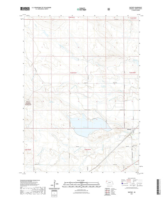 Whitney Nebraska US Topo Map Image