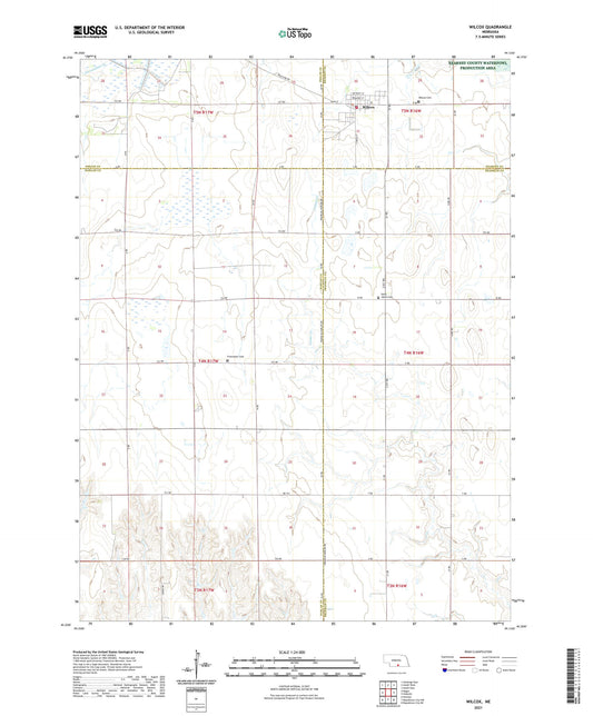 Wilcox Nebraska US Topo Map Image