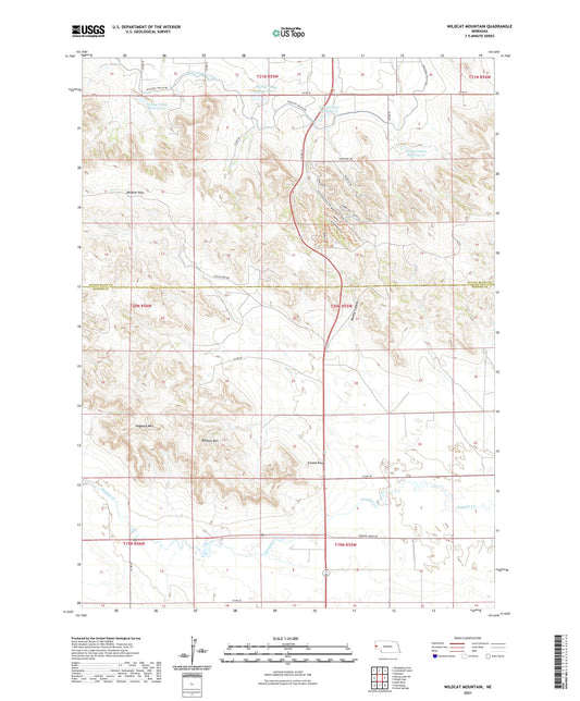 Wildcat Mountain Nebraska US Topo Map Image