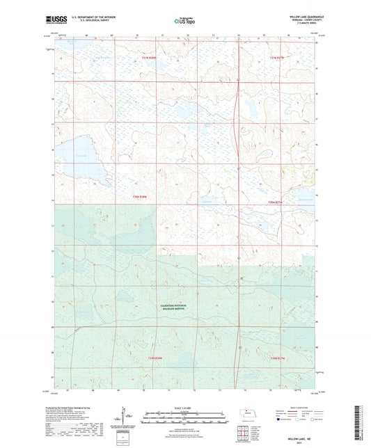 Willow Lake Nebraska US Topo Map Image