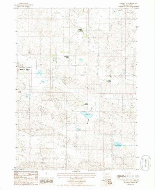 Classic USGS Wilson Valley Nebraska 7.5'x7.5' Topo Map Image