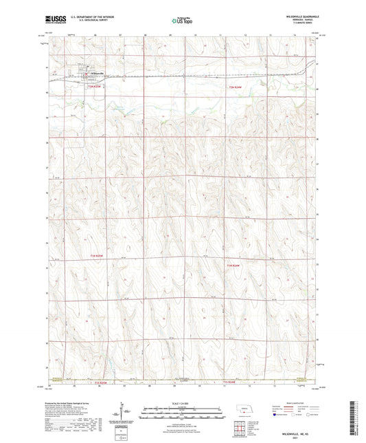 Wilsonville Nebraska US Topo Map Image