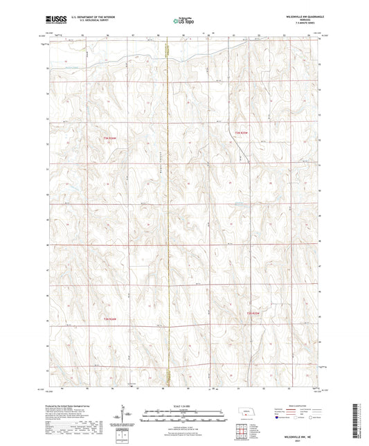 Wilsonville NW Nebraska US Topo Map Image