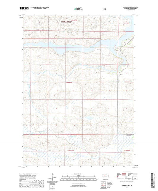 Windmill Lake Nebraska US Topo Map Image