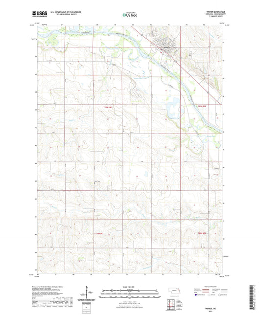 Wisner Nebraska US Topo Map Image