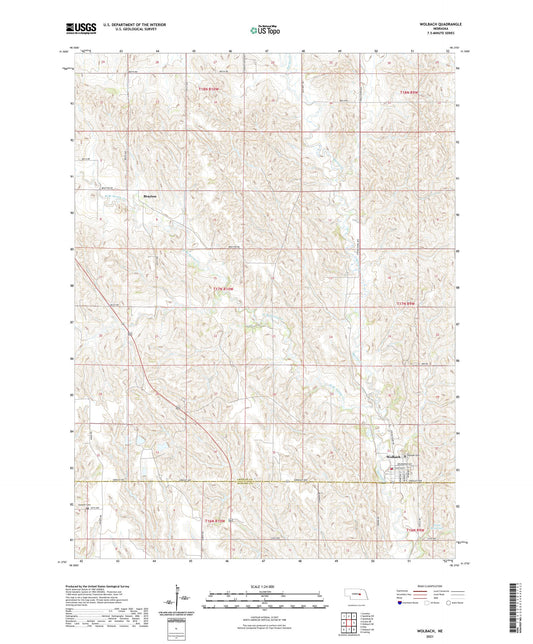 Wolbach Nebraska US Topo Map Image