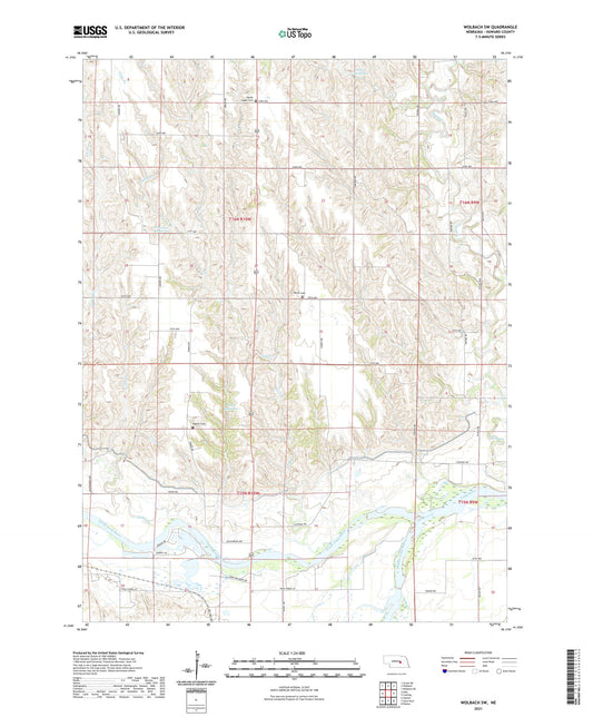 Wolbach SW Nebraska US Topo Map Image