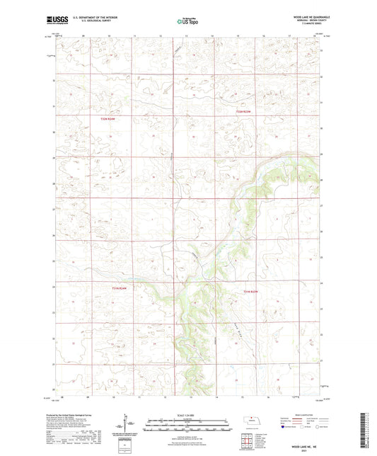 Wood Lake NE Nebraska US Topo Map Image