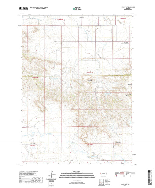 Wright Gap Nebraska US Topo Map Image