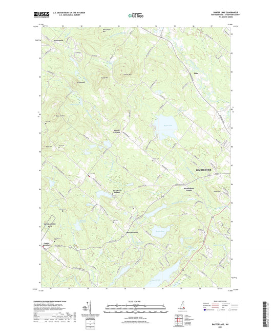 Baxter Lake New Hampshire US Topo Map Image