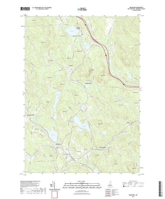 Bradford New Hampshire US Topo Map Image