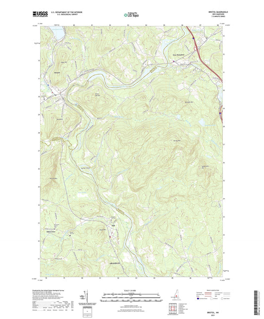 Bristol New Hampshire US Topo Map Image