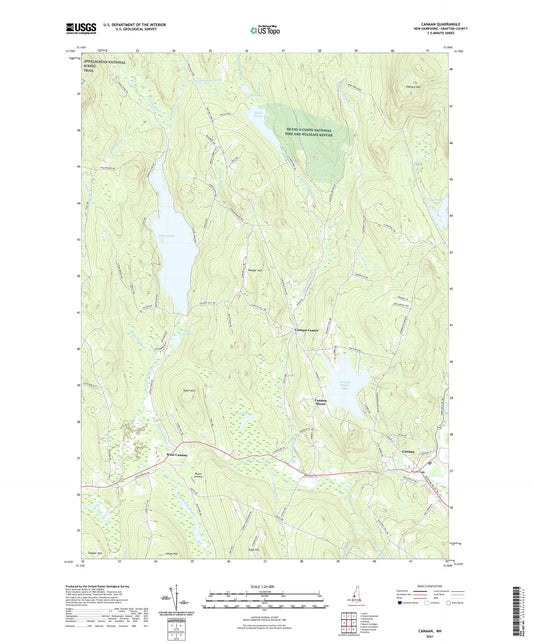 Canaan New Hampshire US Topo Map Image