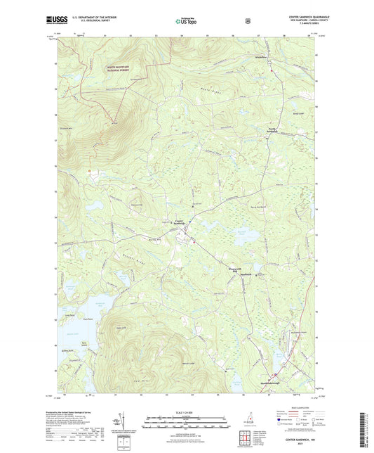 Center Sandwich New Hampshire US Topo Map Image