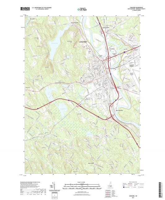 Concord New Hampshire US Topo Map Image