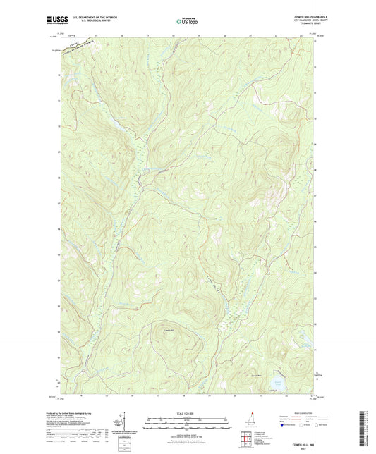 Cowen Hill New Hampshire US Topo Map Image