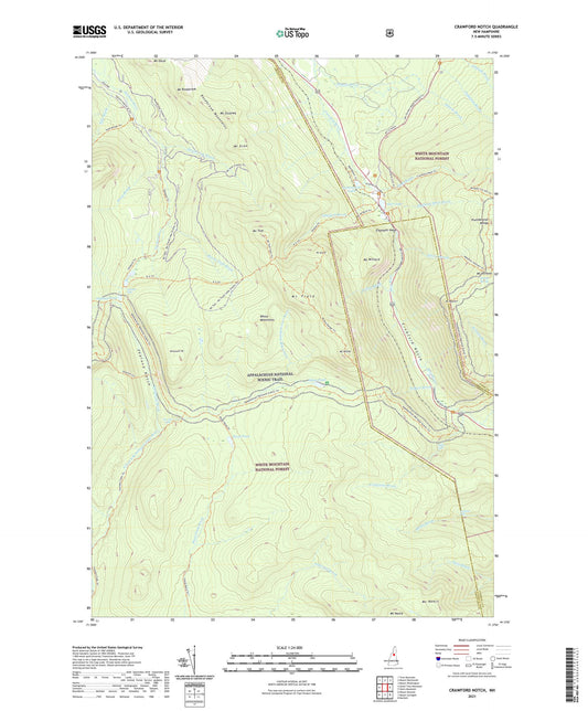 Crawford Notch New Hampshire US Topo Map Image