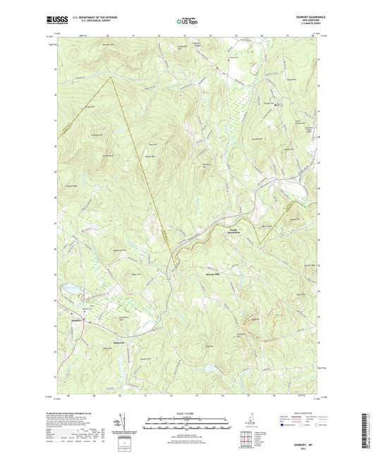 Danbury New Hampshire US Topo Map Image