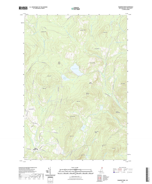 Diamond Pond New Hampshire US Topo Map Image