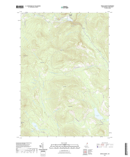Dixville Notch New Hampshire US Topo Map Image