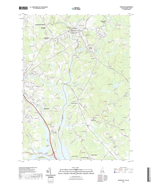 Dover East New Hampshire US Topo Map Image